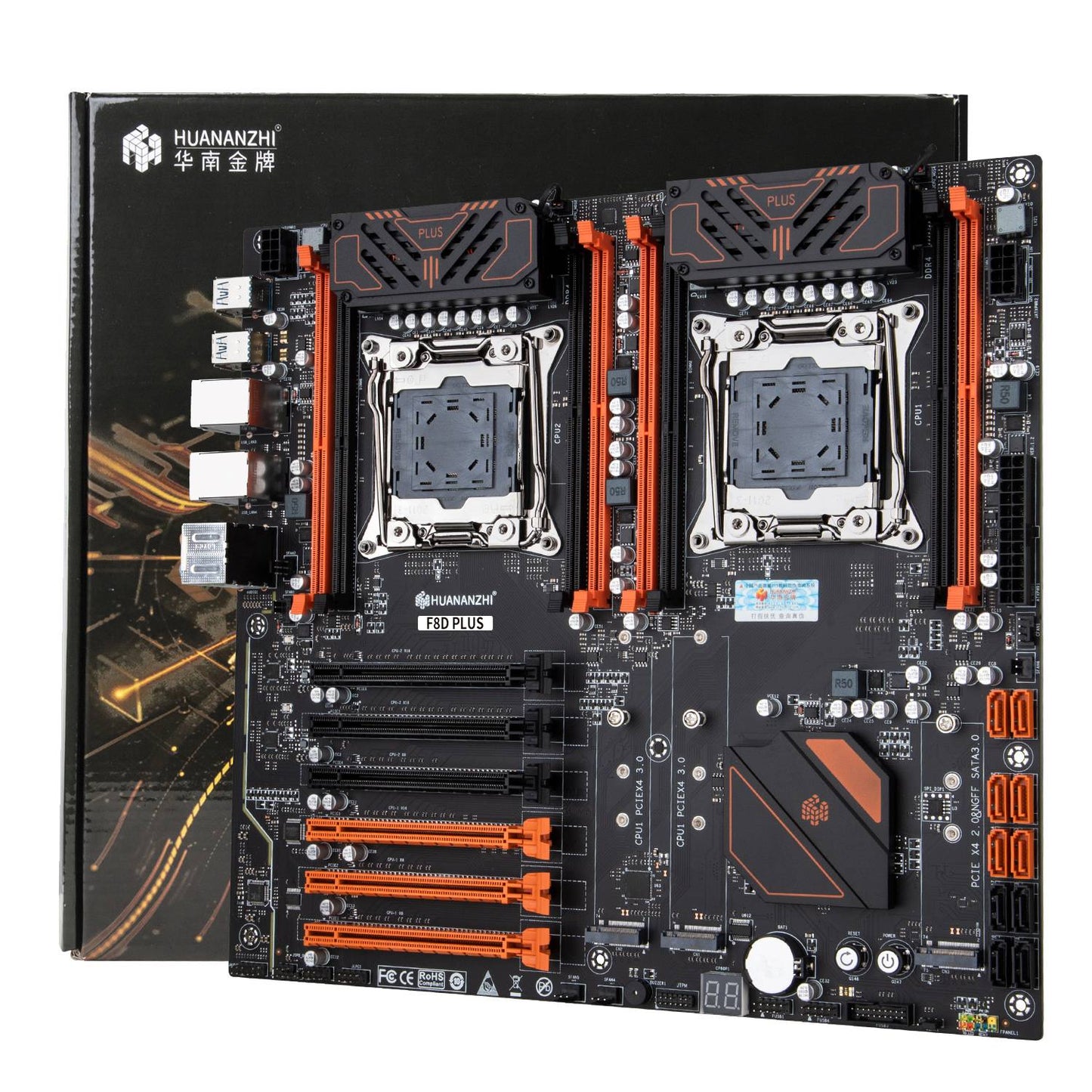 HUANANZHI X99 F8D PLUS LGA 2011-3 XEON X99 Motherboard support Intel Dual CPU E5 2640 2666 2670 2696 V3 V4 DDR4 RECC NVME NGFF