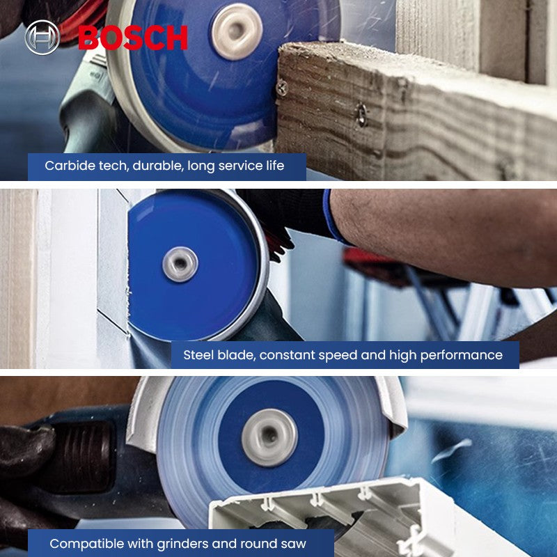 Disco de Corte Multimaterial Bosch Expert 110mm de Carbide para Madeira, Plástico, Drywall, Madeiras Duras - Acessórios para Esmerilhadeira Angular