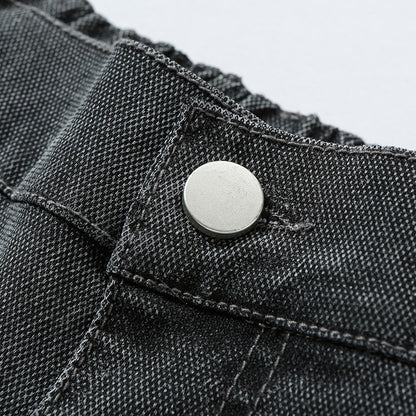 Calças jeans masculinas largas de perna reta, cintura alta, plus size, extra longas, 115cm, Primavera 190