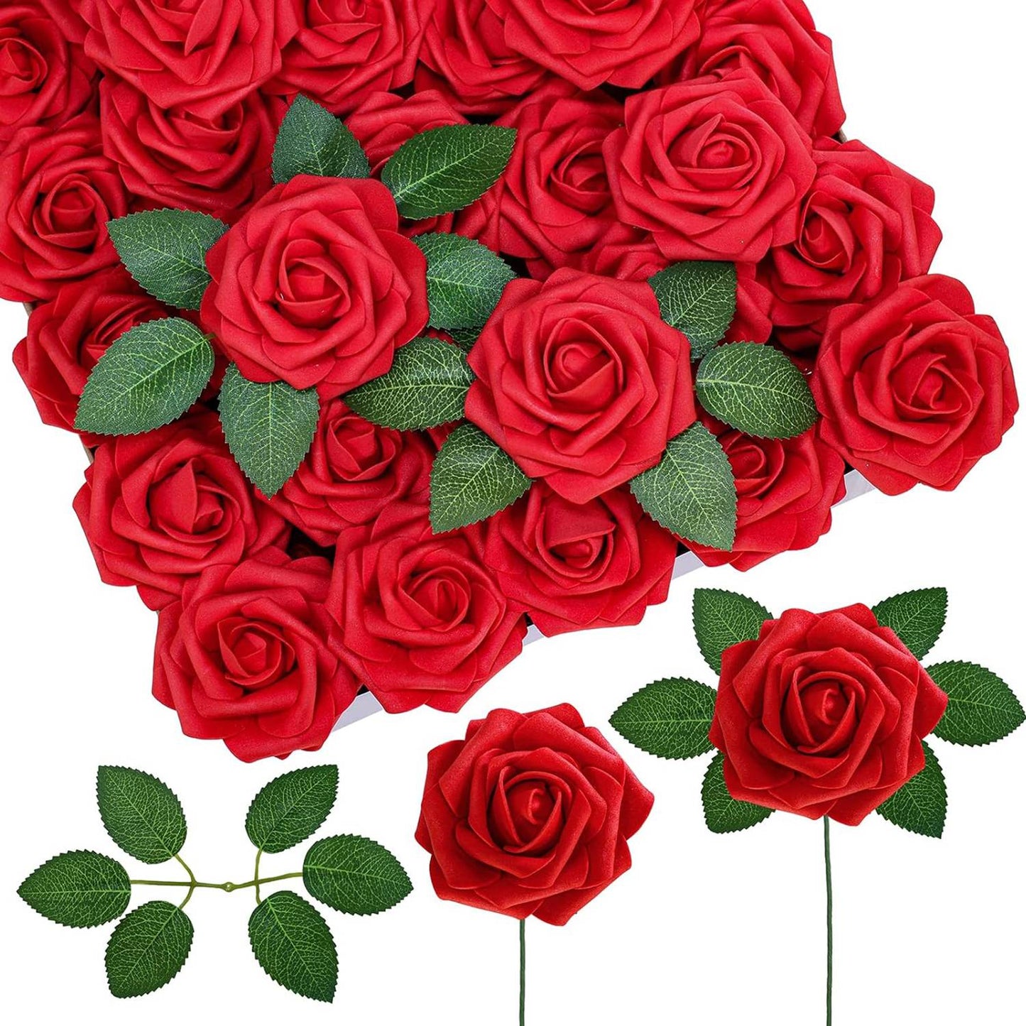 Artificial Flower PE Foam Rose Wedding Wreath Bride Bouquet Festival Decoration Accessory Home Room Outdoor Yard Diy Cheap Props