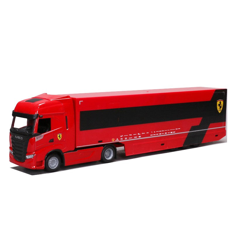 Caminhão Bburago 1:43 F1 Transporte Ferrari Sf24 Mercedes-Amg W15 Mclaren Mcl38 Hauler de Corrida Liga Miniatura Modelo Diecast Brinquedos