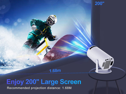 Projetor Magcubic HY300 Pro 200 ANSI Nativo 720P Espelhamento de Tela Sem Fio Sistema WiFi de Banda Dupla Hi-chip A3100 para Home Theater