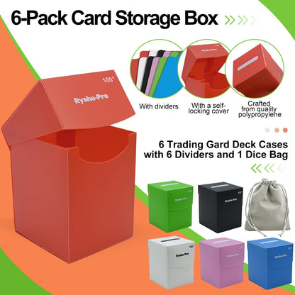 Caixa de Baralho TCG Commander Deckbox para MTG Yugioh PKM Cards Caixa Organizadora de Armazenamento de Cards para mais de 100 Cards de Magic Sport Board Games