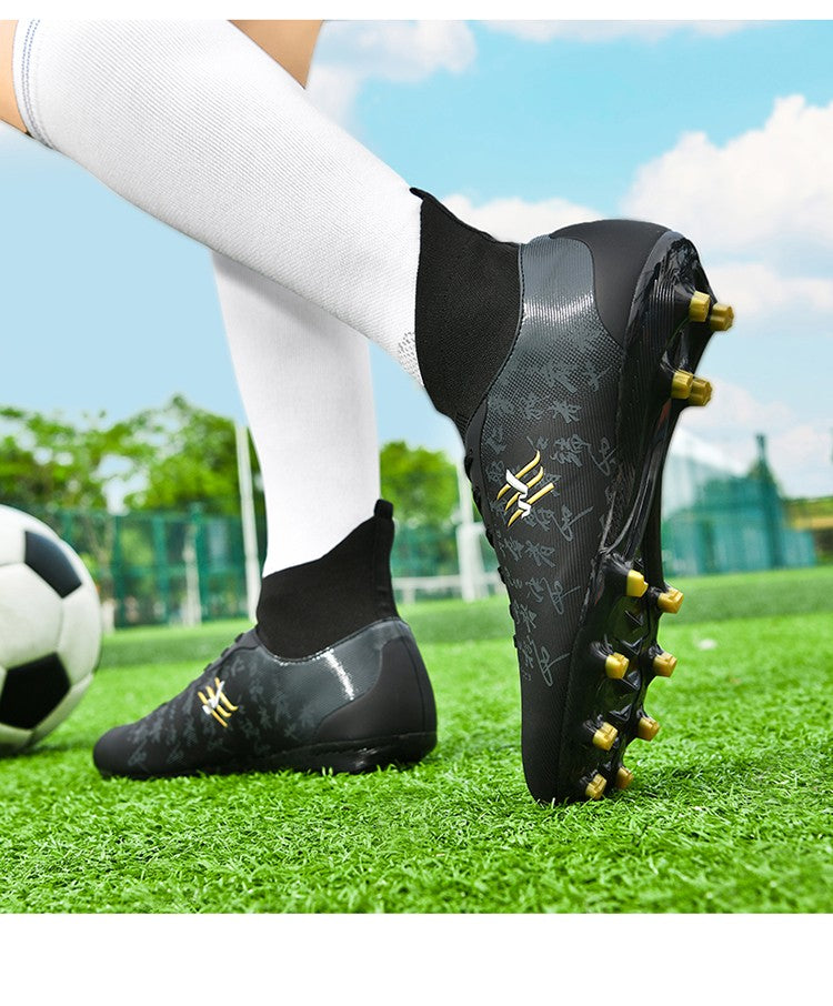 New Soccer Boots Men Football Shoes Cleats Professional Soccer Shoe High-Tops Non-Slip Spikes for Big Boys Wide Training Sneaker