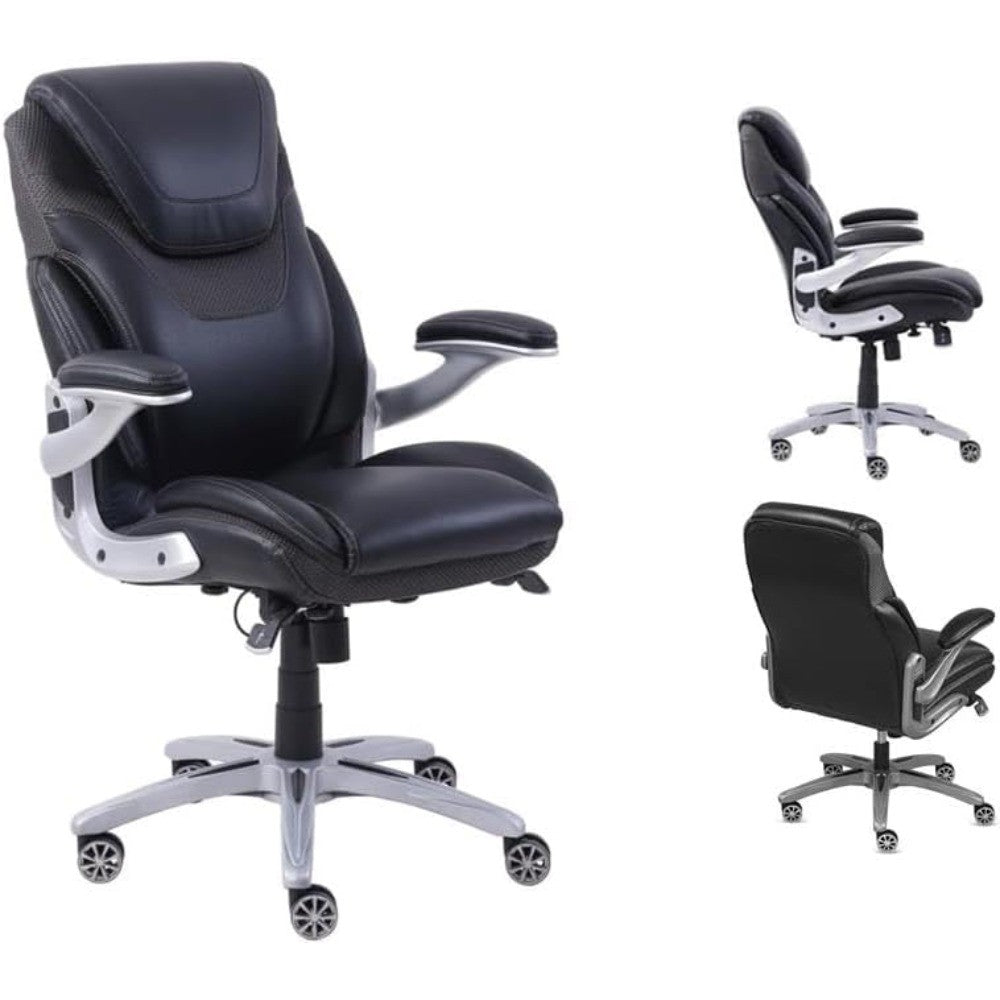 signature series Avanti Ergonomic Executive Office Chair with Flip up Arms and Lumbar Support - Ideal for Home, Study - Modern
