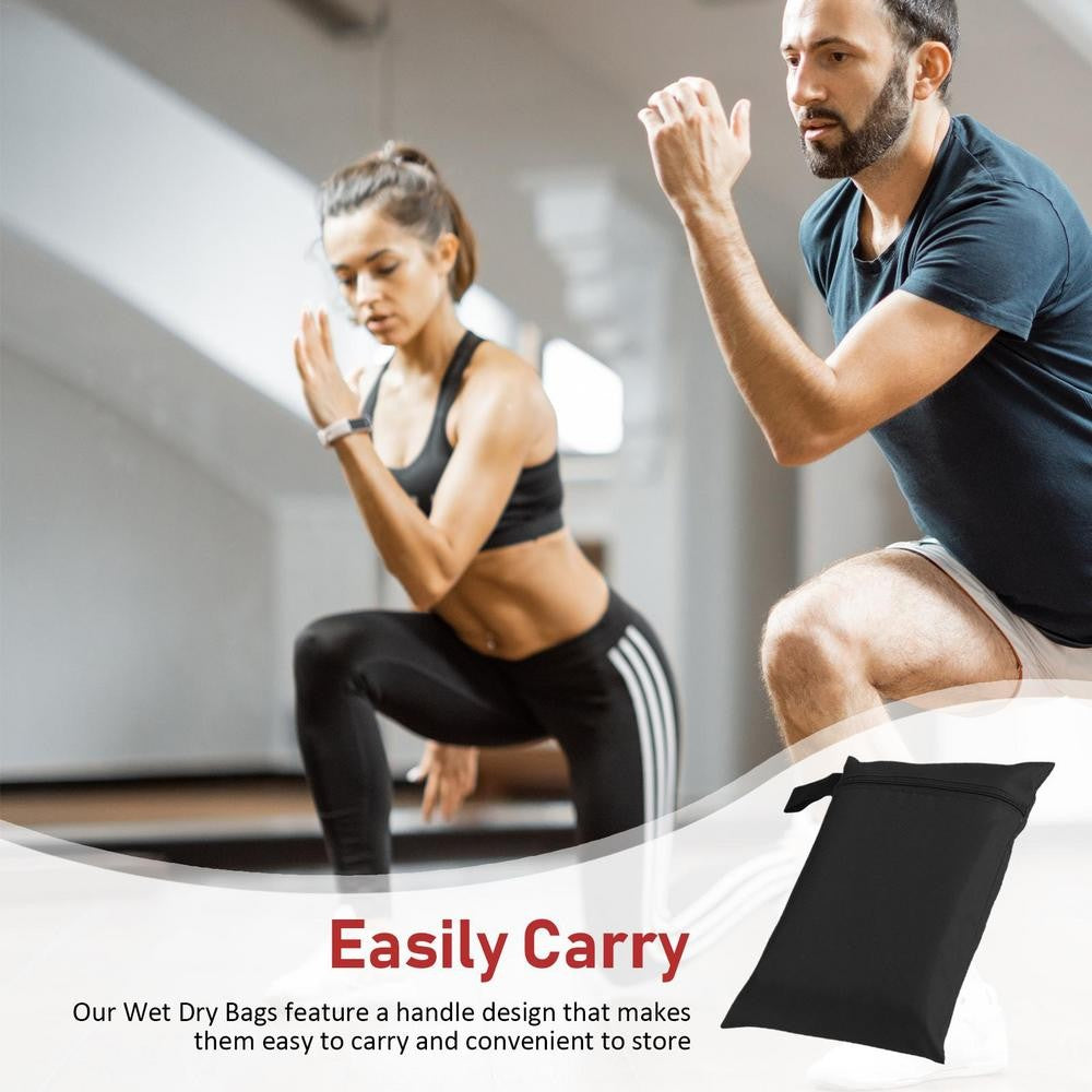 Wet Clothing Bag Travel Toiletries Pouch Waterproof Dustproof Reusable Zipper Bag For Swimsuit Camping Gym Travel Beach pool