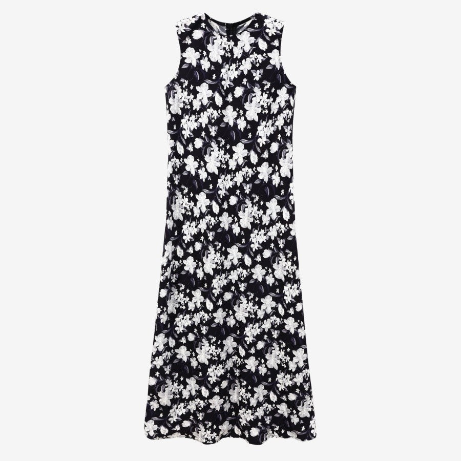 AS 2025 spring summer elegance satin dress + knitted top match set maxi floor le