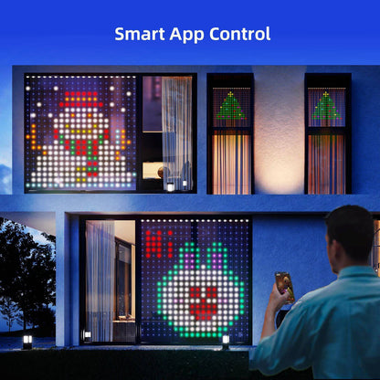 Bluetooth APP Controlled Smart RGBIC LED Curtain Fairy String Lights, DIY Programmable Lights for Bedroom, Wedding, Christmas & Holiday Party