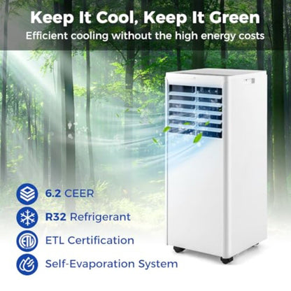 Ar Condicionado Portátil 8000 BTUs para Casa e Escritório com Ventilador Refrigeração Desumidificador Modo Dormir Refrigera até 23 m²
