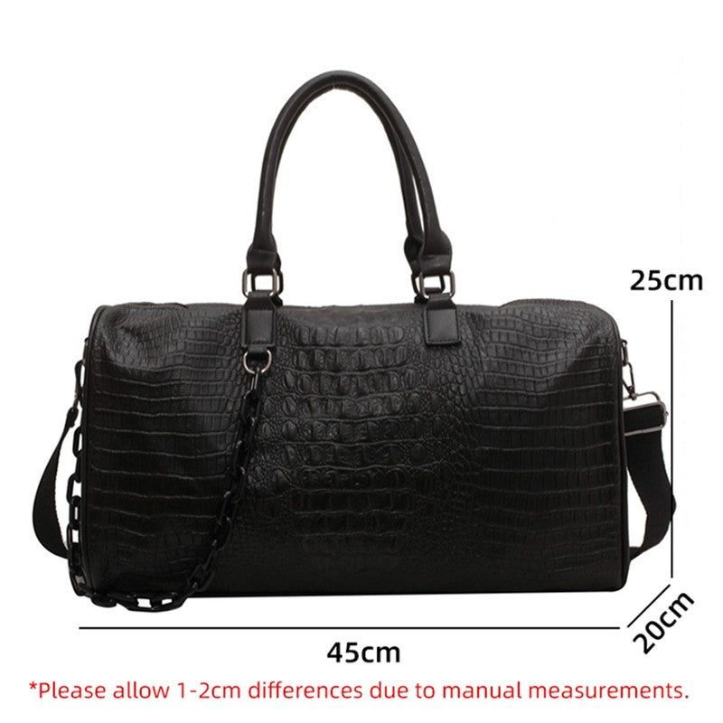Women Travel Duffel Handbag Large Capacity Business Candy Color Shoulder Bag Waterproof PU Trip Commuting Gym Crossbody Pack