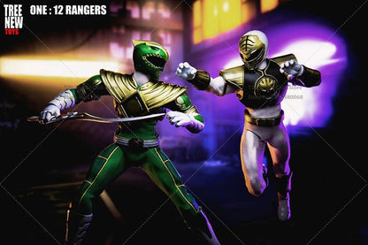 Em Estoque Árvore Novos Brinquedos 1/12 Escala Poderoso Verde Branco Power Rangers 6 Polegadas Anime Boneco de Ação Conjunto Completo de Brinquedo de Presente para Fãs