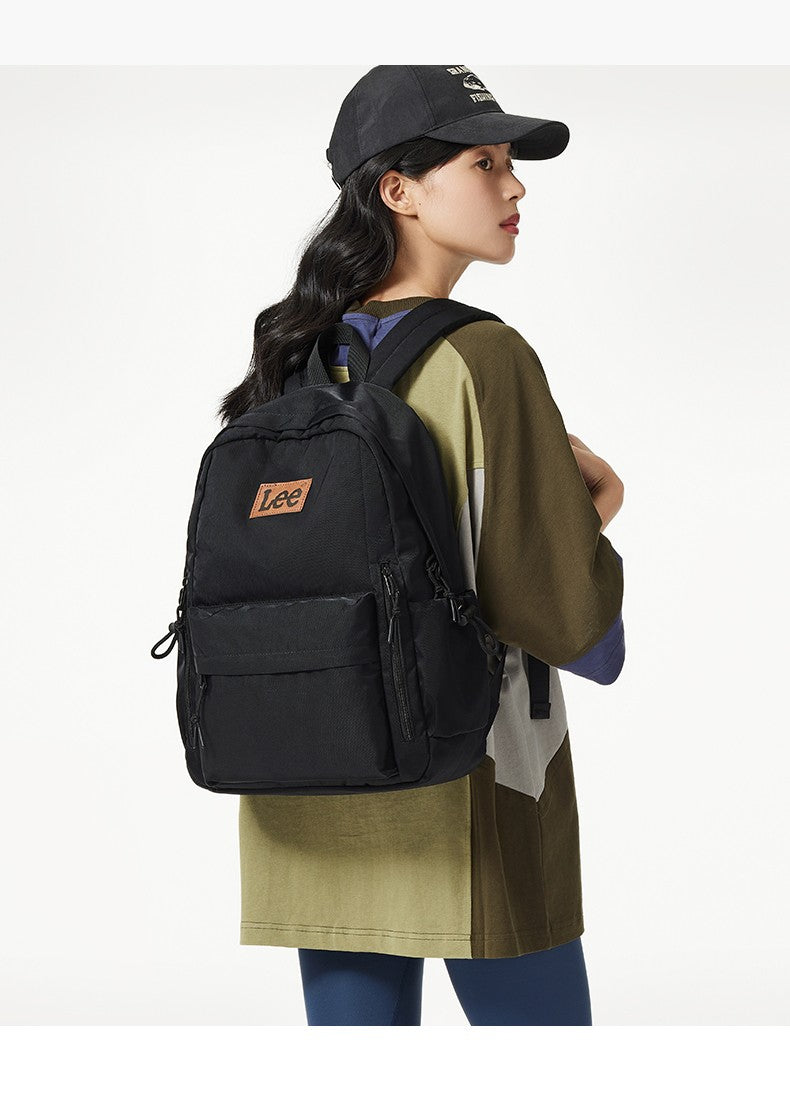 Mochila Leve LEE para Notebook 16 Polegadas Feminina Masculina Oxford, Bolsa Escolar de Ensino Médio de Grande Capacidade, Mochila de Estudante Universitário Adolescente