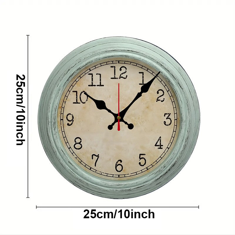 Simple Design Wooden Round Silent Hanging Wall Clock, Suitable For Living Room, Office, Study Room, Bedroom, Home Decoration