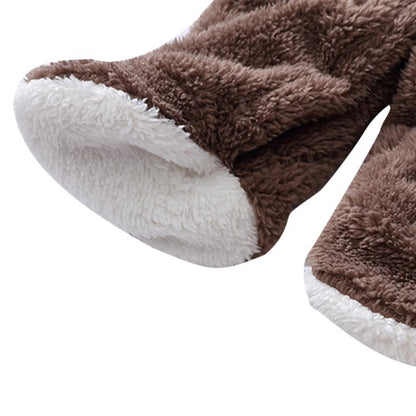 Winter Newborn Baby Plush Bodysuit Jumpsuit Cartoon Hoodies Boy Girl Romper Twins Clothes Korean version 0-12M