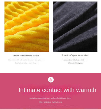 Magic Thicken Corduroy Duvet Cover Set Ultra Soft Velvet Quilt Cover Reversible Comforter Covers Winter Bedding Set 220×240CM
