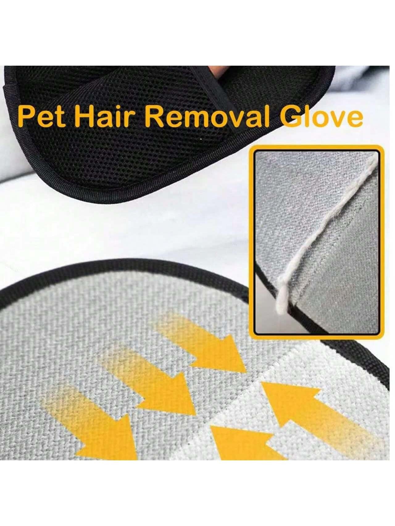 2 Piece Pet Hair Remover Gloves Against Static Charging, Both Side Foot Roll, Cat Hair Brush, Suitable For Carpet, Bed Linen, Cl