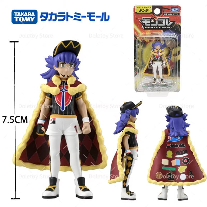 TOMY Pokémon Boneco Treinador Friede Ash Ketchum Leon Liko Cynthia Takara Tomy Bonecos de Ação PVC Série Coleção Monstro Brinquedos