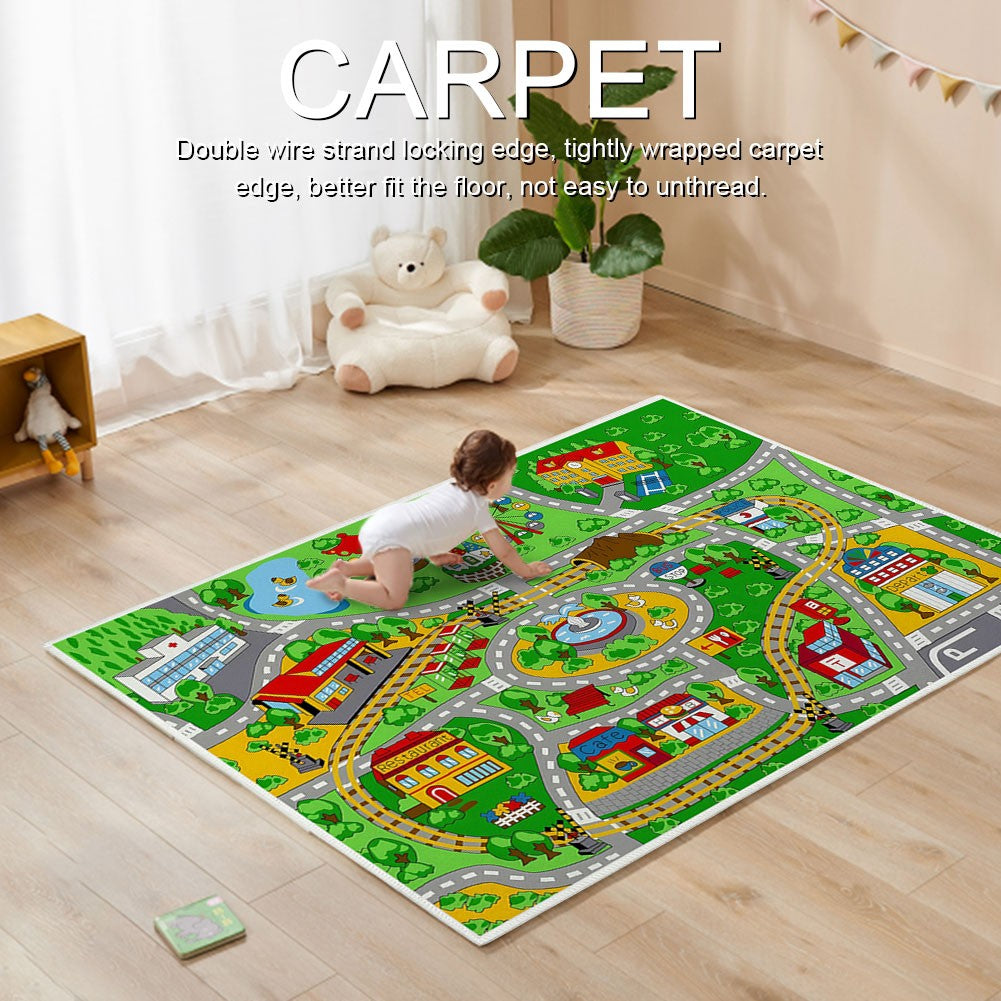 Road Mat Children Traffic Car Map Boy Girls Educational Toy Road Carpet Playmat For Baby Mats Cartoon City Rug Kids Toys Games