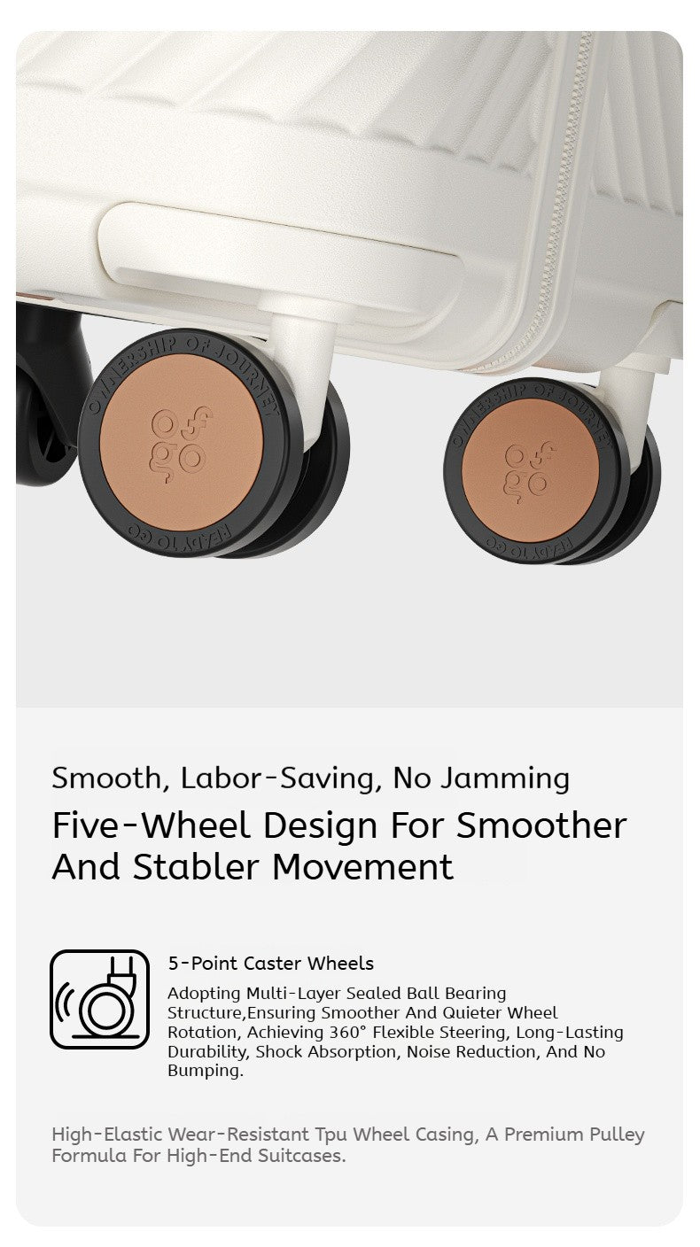 Ofgo Suitcase 20-30 Inches | Cup Holder/Waterproof Pc Suitcase Large Capacity Spinner Suitcase Tsa Travel Trolley Case With Lock