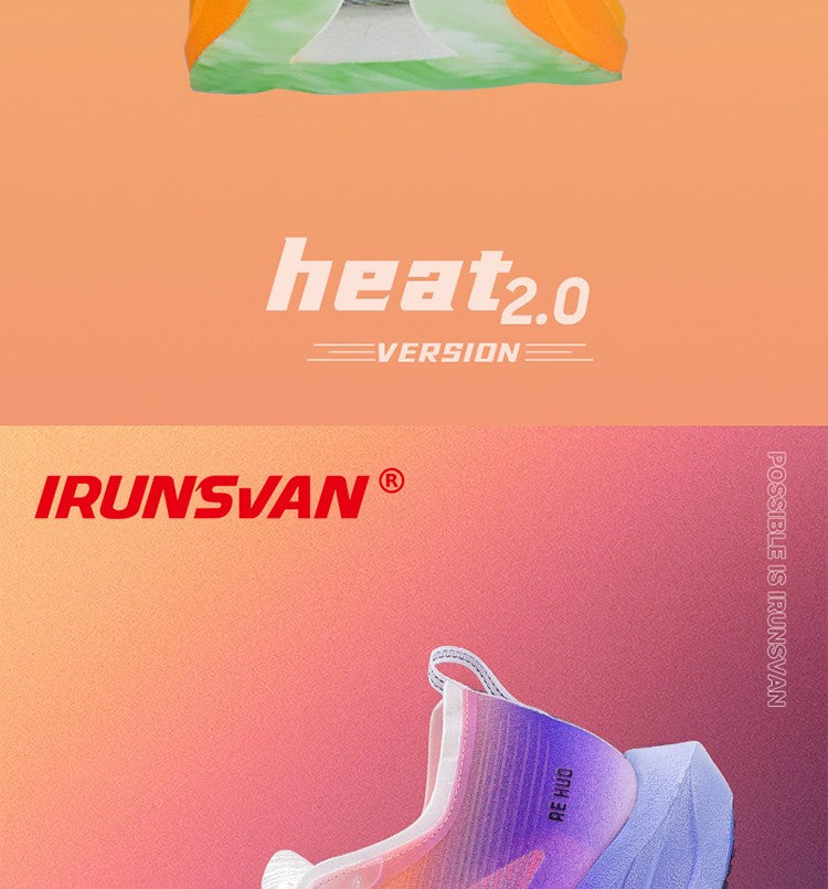 Tênis IRUNSVAN HEAT 2.0 com Placa de Carbono, Profissional para Maratona, Corrida, Treino Atlético e Esportivo Masculino