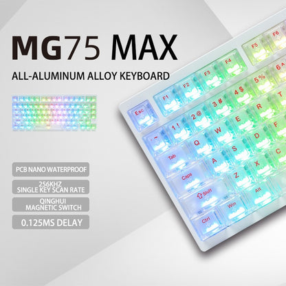 Teclado Gamer IROK MG75 PRO MAX 8K com Switch Magnético Acionamento Rápido de 0,005mm RT Teclado Mecânico com Hot Swap/SOCD/À Prova D'Água