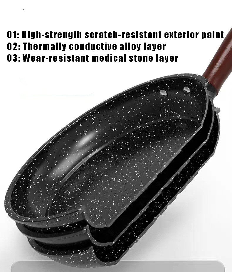 30cm Frying Pan Wok Pan Non-Stick Pan With Cover Household Kitchen Utensils Induction Gas Stove Universal Pot Steak Pancake Pan