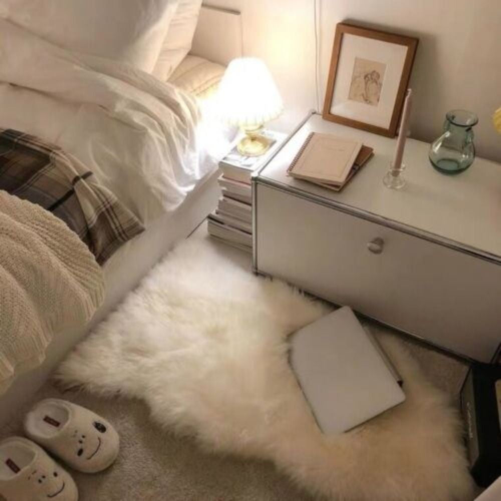 Imitation Wool Home Decor Long Hair Carpet Fluffy Shaggy Non Slip Soft Rugs Faux Fur Bedroom Mats Sheepskin Rug