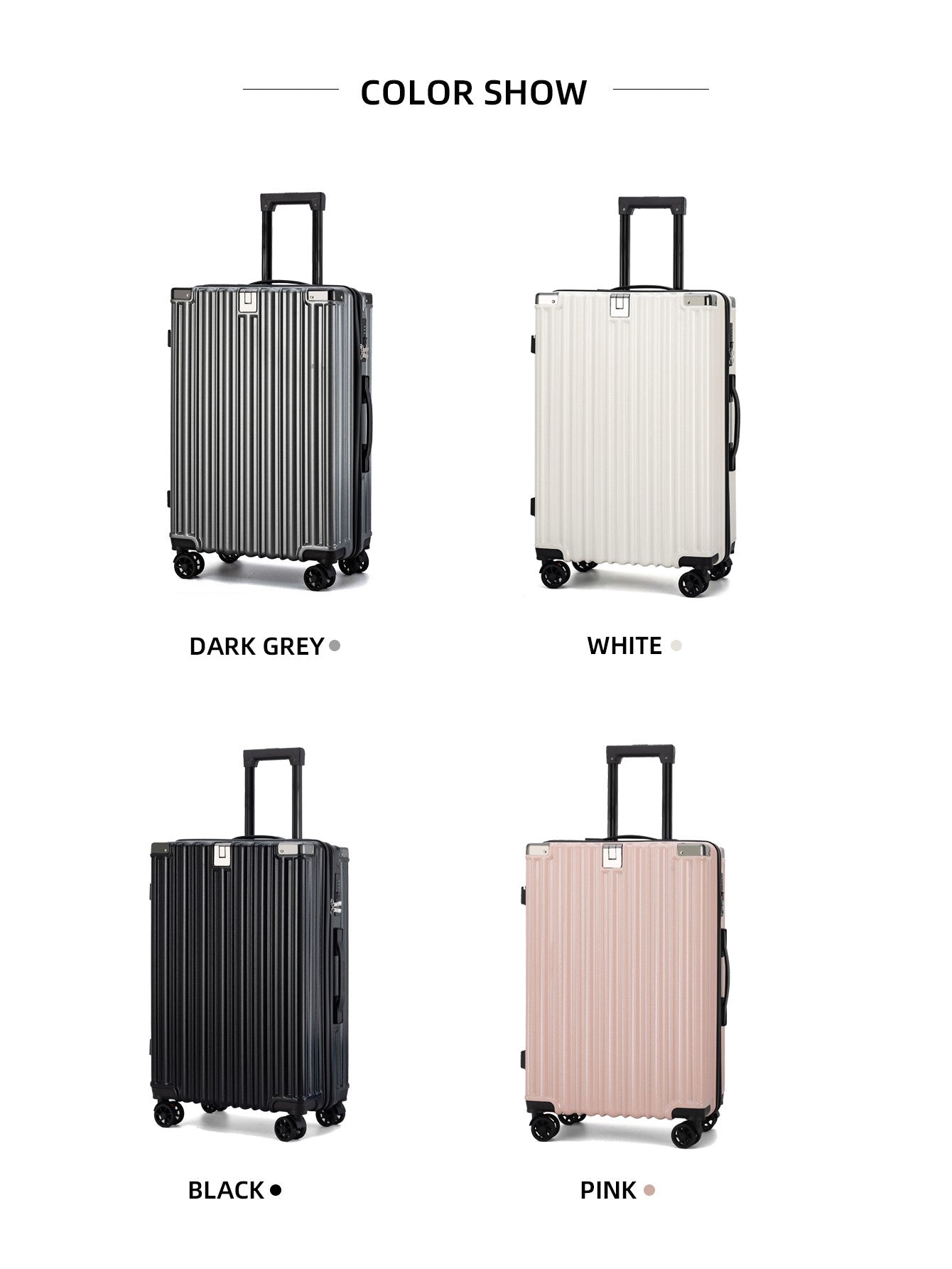 2025 New Large-Capacity and Durable Luggage Roller Suitcase Men and Women Carry-On Boarding Travel 20/24/28 Multi-Piece Set