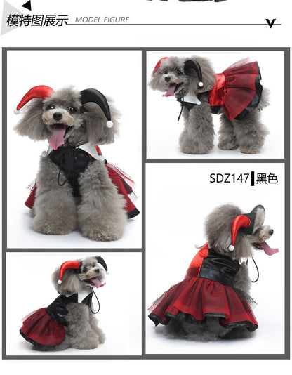 Fantasia de Halloween para Cães e Gatos, Vestido de Fada Borboleta Engraçado com Asa Destacável, Roupa para Pet, Vestido de Festa, Fantasia de Cosplay