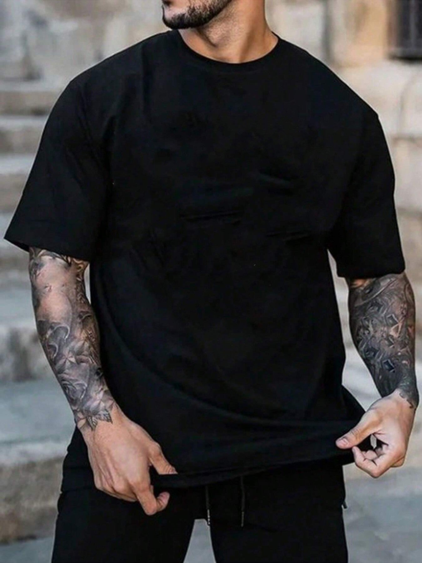 Cotton T Shirts men Five Half Sleeve Women Summer T-shirt Loose Short-sleeved Casual Basic Shirt O Neck Solid Color Oversize