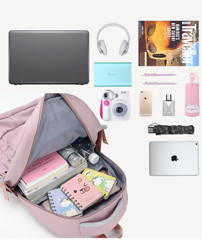 Girl School Bag Backpack Back Pack For Teenager Women Children Female Pink Schoolbag Primary High Bagpack Class Teens Child Kids