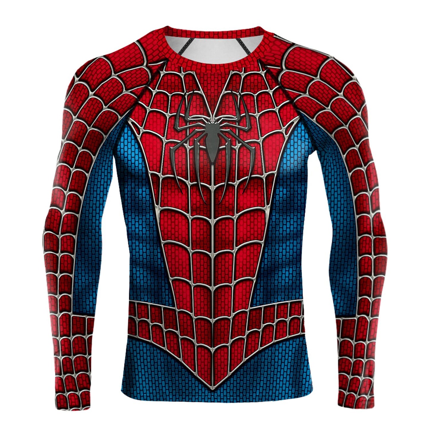 Mens Compression Shirts Long Sleeve Comics Spider Cosplay T-Shirt Superhero Tops Elastic Fitness Sportwear Halloween Clothes