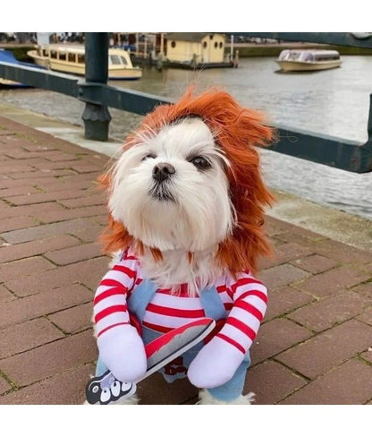 Fantasia de Halloween para Pets Vestido para Cães Pequenos e Médios – Roupa Divertida e Estilosa para Cães Gatos Brincarem com Roupas Engraçadas