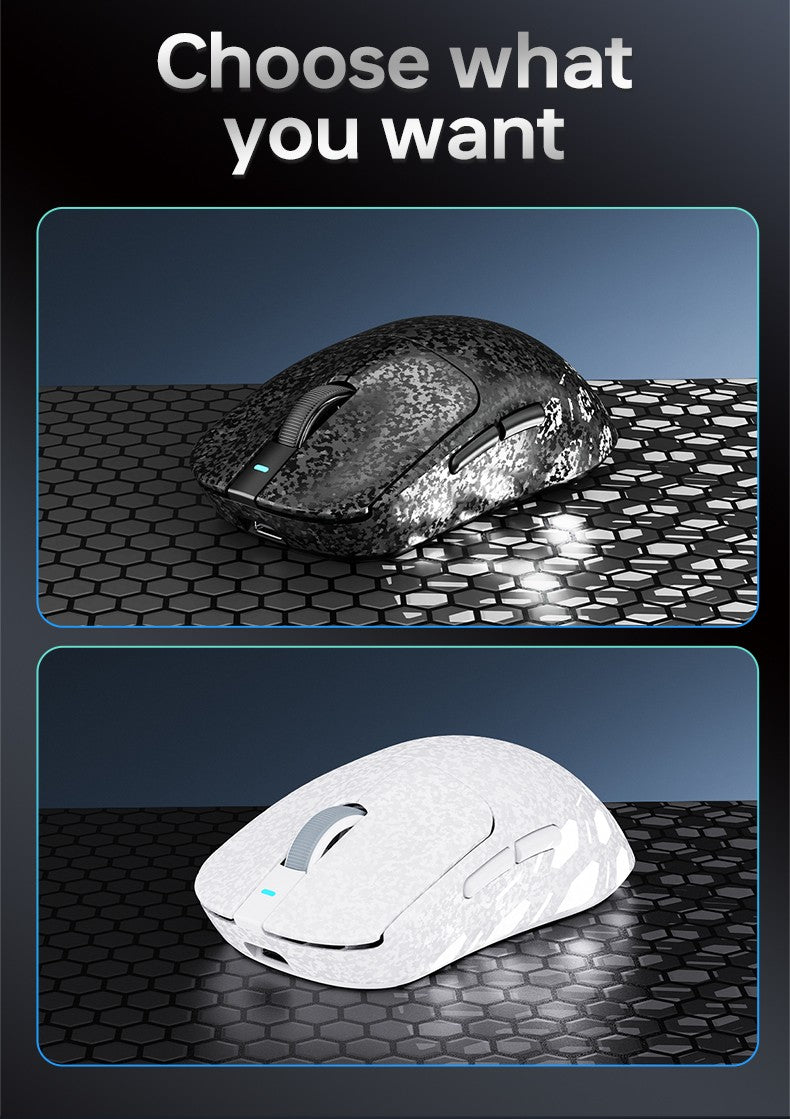 AJAZZ AJ199 Mouse Gamer Sem Fio PAW3311 24000DPI Leve Bluetooth/Com Fio em Fibra de Carbono para PC Laptop Gamer