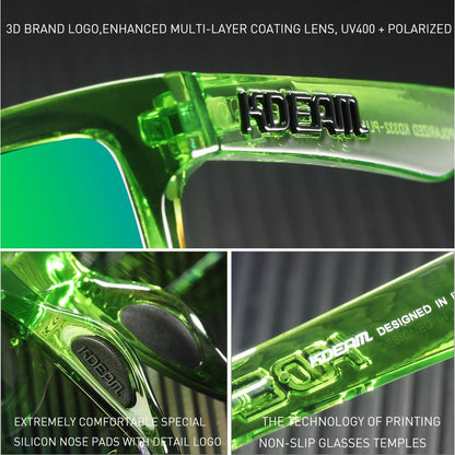KDEAM Large Size Square Men's Sunglasses Polarized Photochromic Oversized Sun Glasses Fashion Women Shades Upgraded Edition