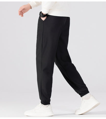 Winter Running Pants Men's Outdoor Waterproof Windproof Thickened Jogging Sports Trousers Warm Fitness Sports Casual Long Pants