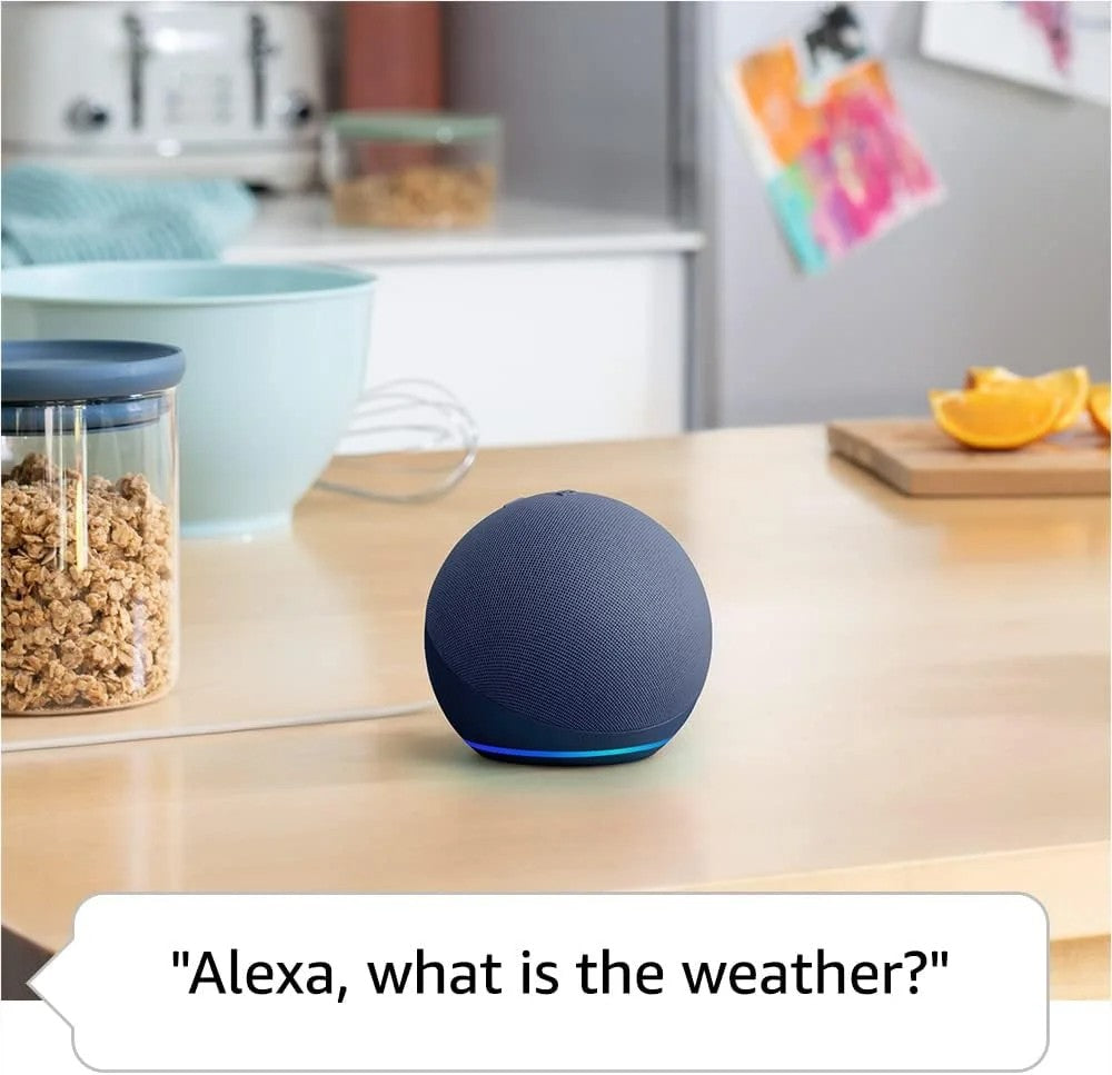 Alaxe Mini Alto-falante Bluetooth Echo Dot 5ª Geração Exterior Sem Fio Bluetooth Mini Alto-falante RGB Subwoofer Esférico para Casa