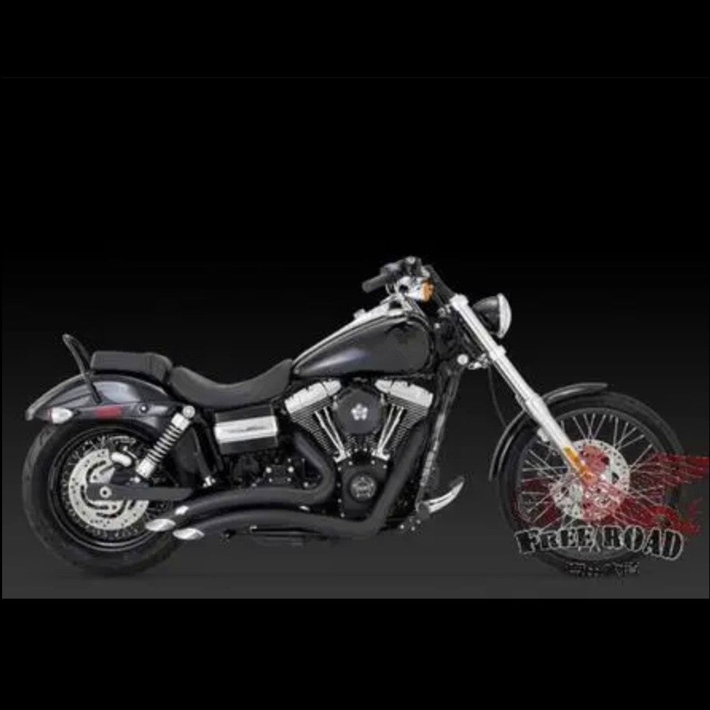 Motorcycle V&H Exhaust System Muffler Exhaust Pipe For Harley Dyna Street Bob Fat Bob Wide Glide Super Glide Low Rider 06-17