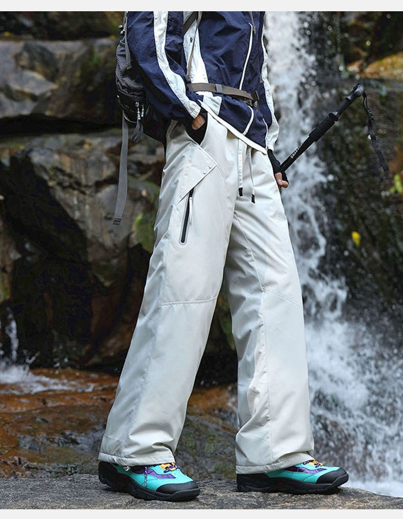 Calças de Caminhada Masculinas Inverno Quente Impermeáveis Corta-vento Refletivas para Escalada Acolchoadas Grossas para Camping Esqui Trekking Esportivas