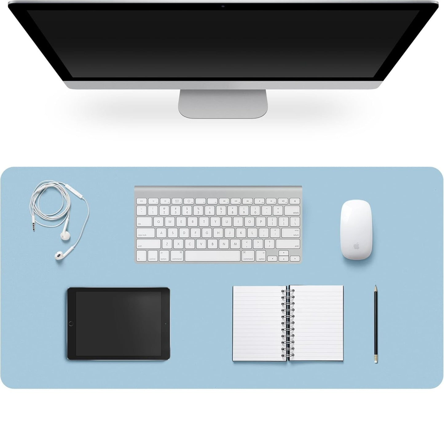 Desk Pad Protector, Non-Slip PU Leather Large Mouse Pad, Easy Clean, Writing Pad for Office/Home/Decor/School Desk Mat