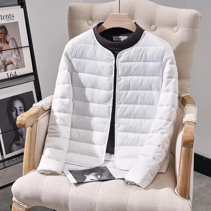 Women's Winter Parka 2025 Hooded Round Neck Down Cotton Jacket Ladies Korean Version Lightweight And Thin Loose Female Outerwear
