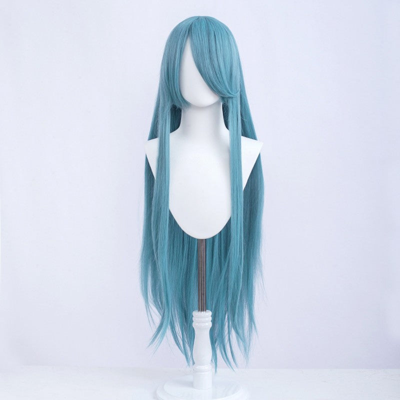 Halloween Cosplay Anime Party Fancy Wig Costume Wig 100cm Long Straight Heat Resistant Synthetic Hair Anime Colored Hair