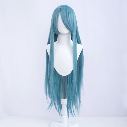 Halloween Cosplay Anime Party Fancy Wig Costume Wig 100cm Long Straight Heat Resistant Synthetic Hair Anime Colored Hair