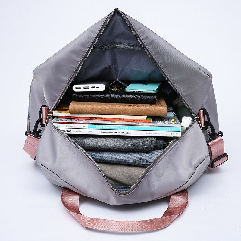 Large Capacity Travel Duffel Bag Oxford Gym Fitness Bag with Wet/Dry Zones & Shoes Compartment for Outdoor Trips Sport Bag