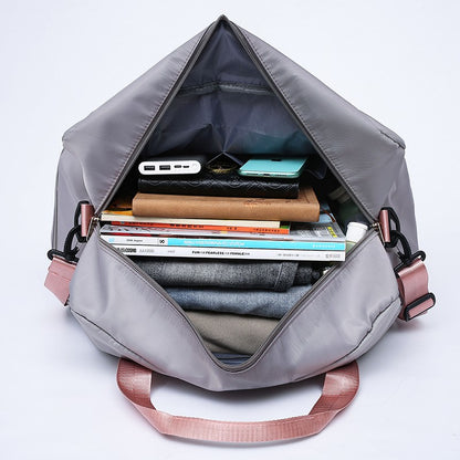 Large Capacity Travel Duffel Bag Oxford Gym Fitness Bag with Wet/Dry Zones & Shoes Compartment for Outdoor Trips Sport Bag