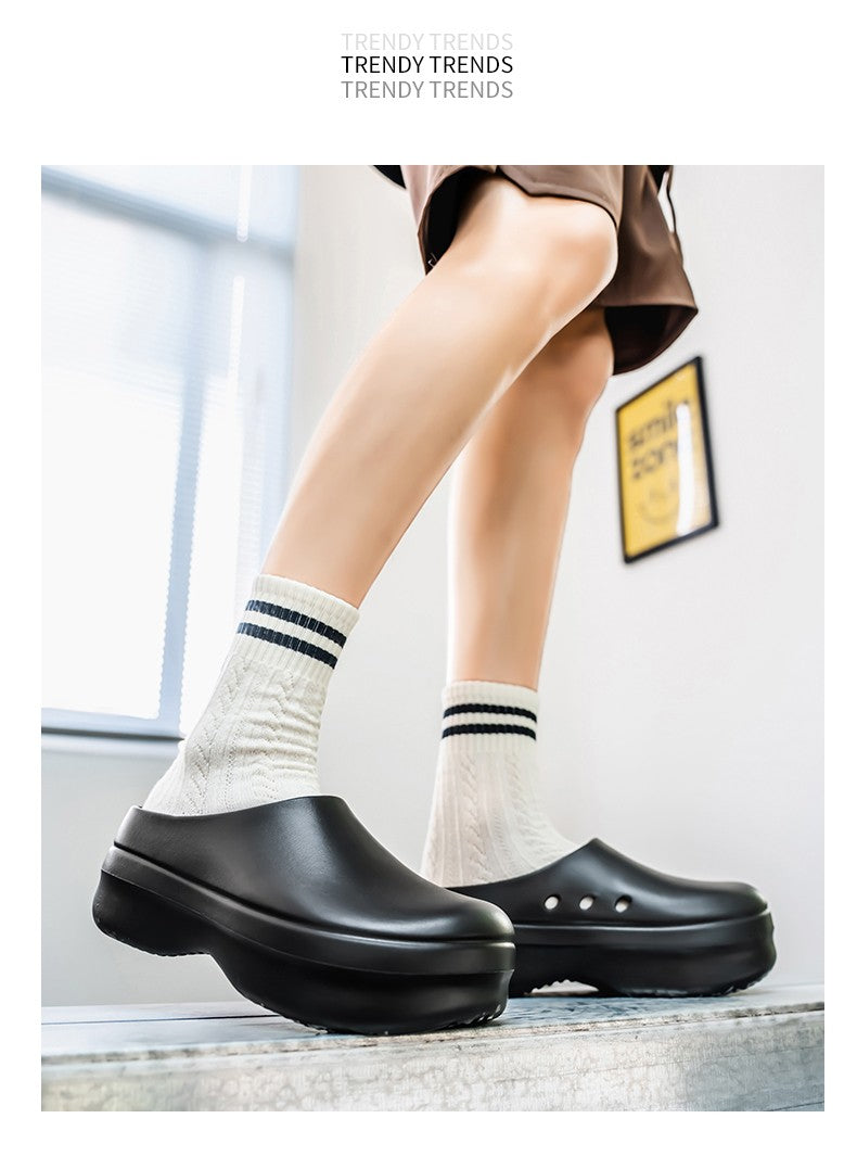 2025 Men Women Chef Shoes Non-slip Waterproof Oil-proof Shoes Comfortable Workers Slippers Outdoor Fishing Shoes EVA