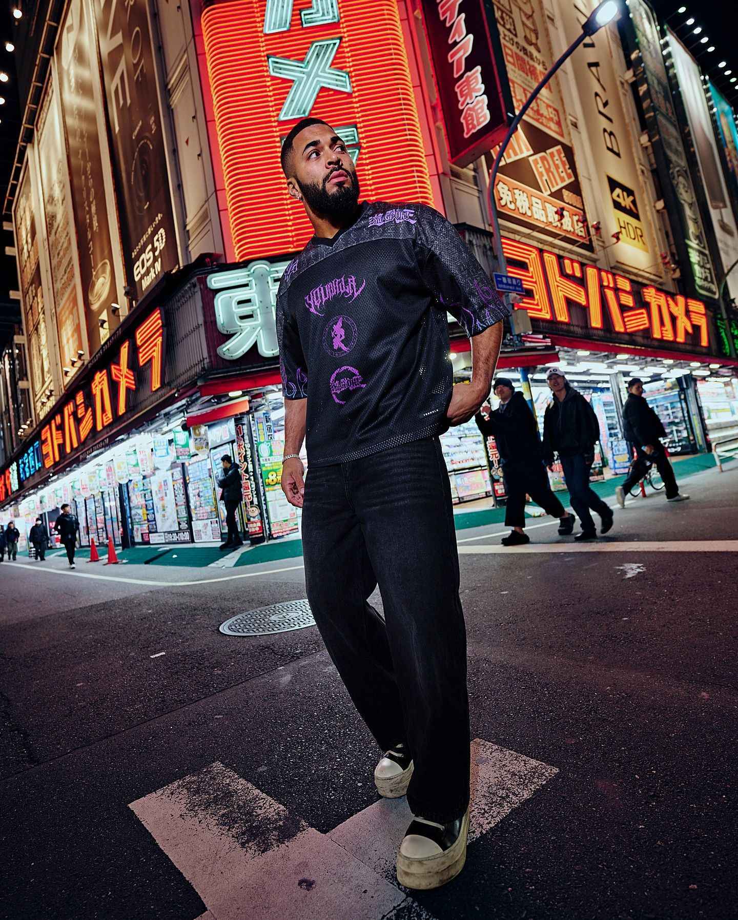 Young American oversized T-shirt summer new casual sports fitness quick drying breathable printed large mesh short sleeved shirt