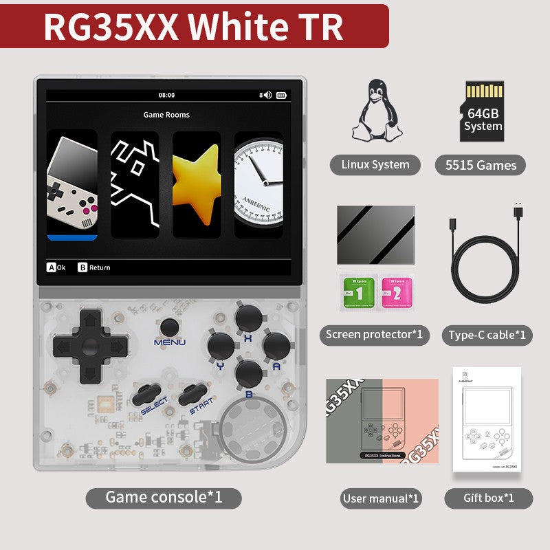 ANBERNIC RG35XX Plus/RG35XX Retro Handheld Game Console 3.5? IPS Screen Linux Portable Video Game Player Support HD-M-I TV Outpu