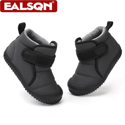Unisex Kids Winter Outdoor Waterproof Fashion Short Snow Boots Boys and Girls Warm Cotton Comfortable Walking Shoes