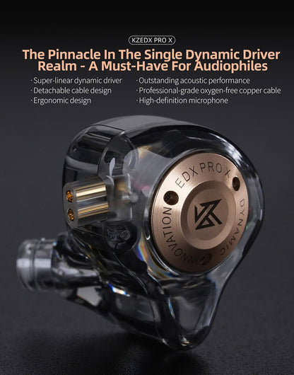 KZ EDX PRO X Dynamic Drive Earphone HIFI Bass Earbud DJ Sport Music Cancelling Headsets